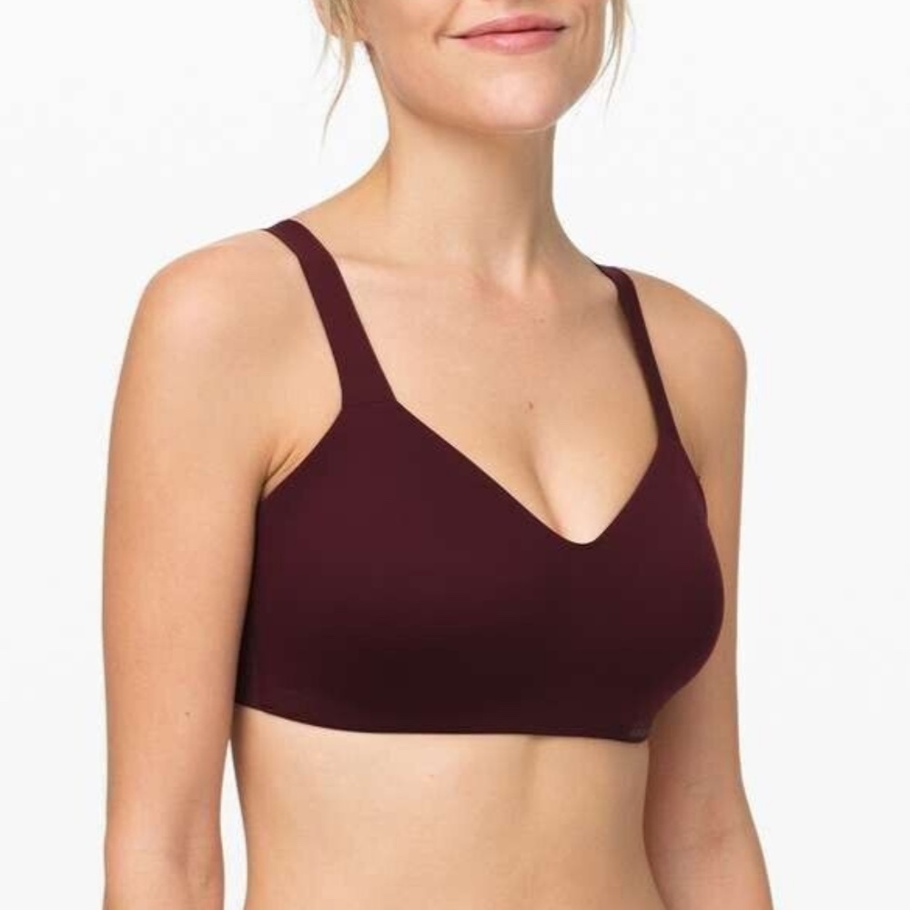 Lululemon Hold True Bra Garnet Maroon Red Padded Neoprene Adjustable 34D